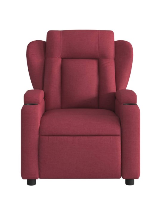 Polohovací křeslo vínové textil