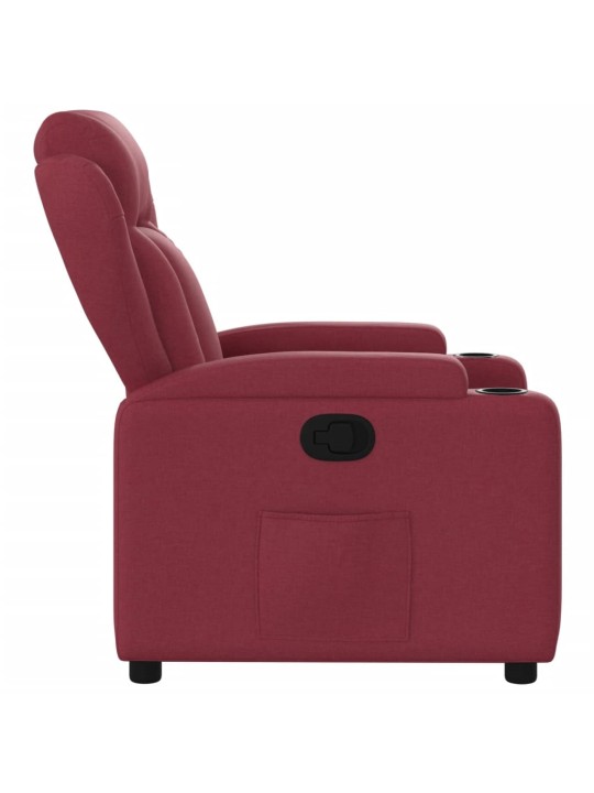 Polohovací křeslo vínové textil