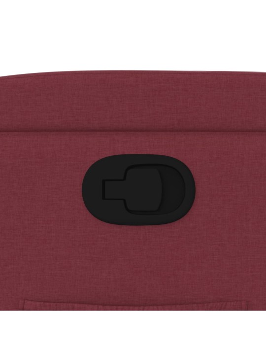 Polohovací křeslo vínové textil