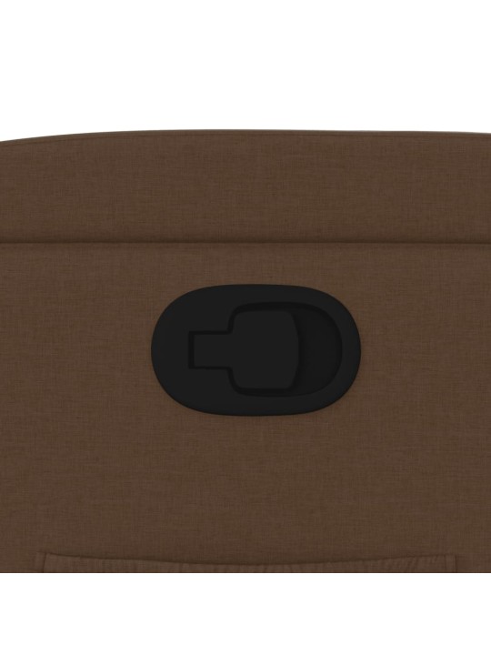 Polohovací křeslo hnědé textil