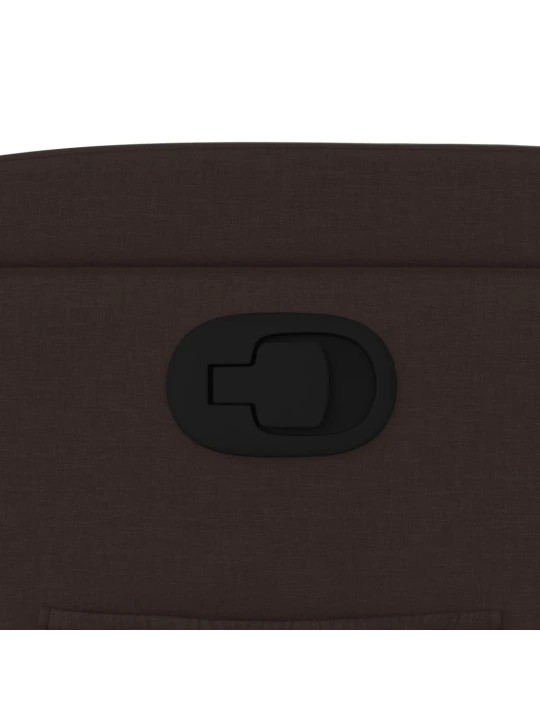 Polohovací křeslo tmavě hnědé textil