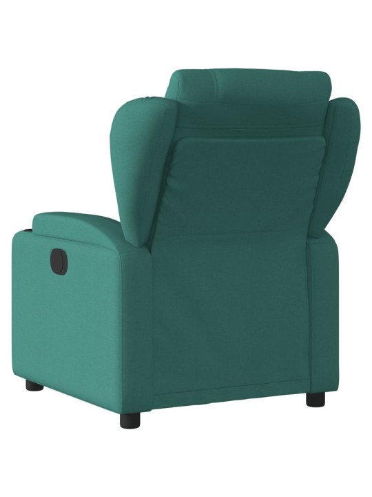 Polohovací křeslo tmavě zelené textil