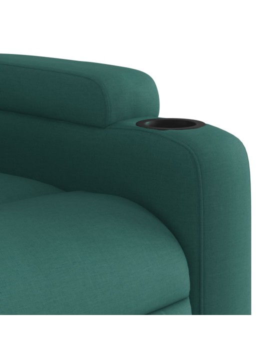 Polohovací křeslo tmavě zelené textil