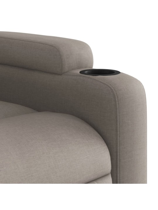 Polohovací křeslo taupe textil