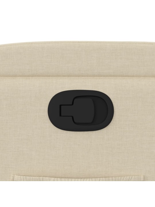 Polohovací křeslo krémové textil