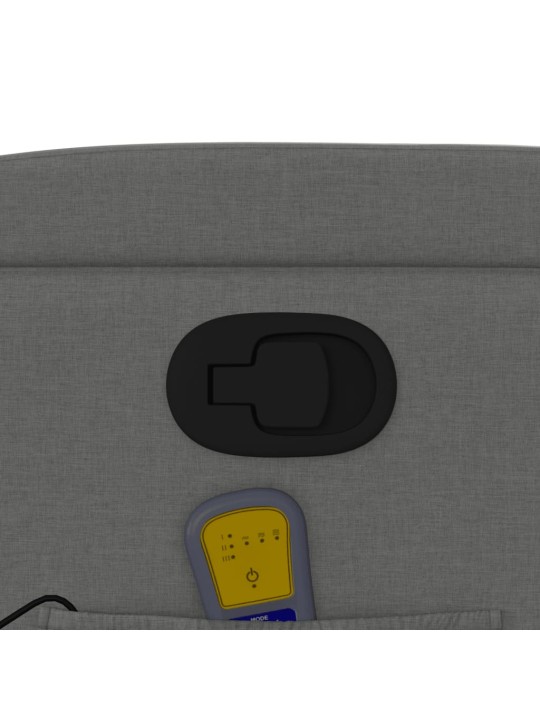 Masážní polohovací křeslo tmavě šedé textil