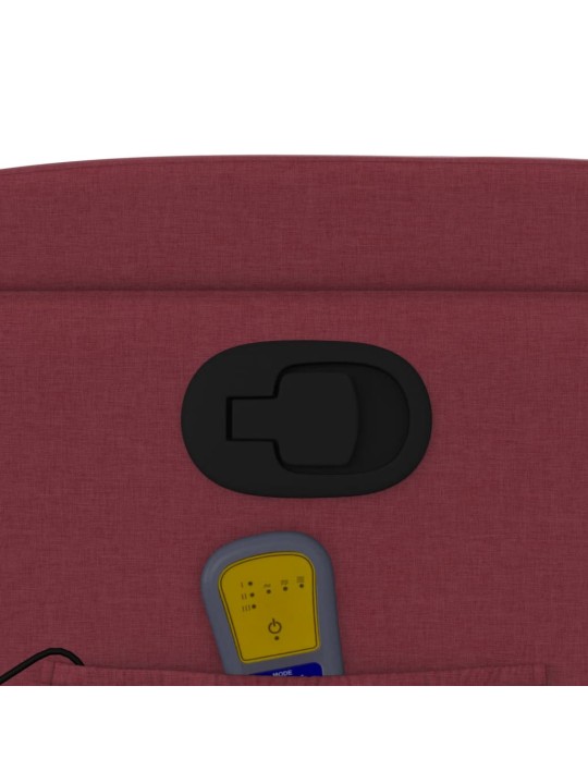 Masážní polohovací křeslo vínové textil