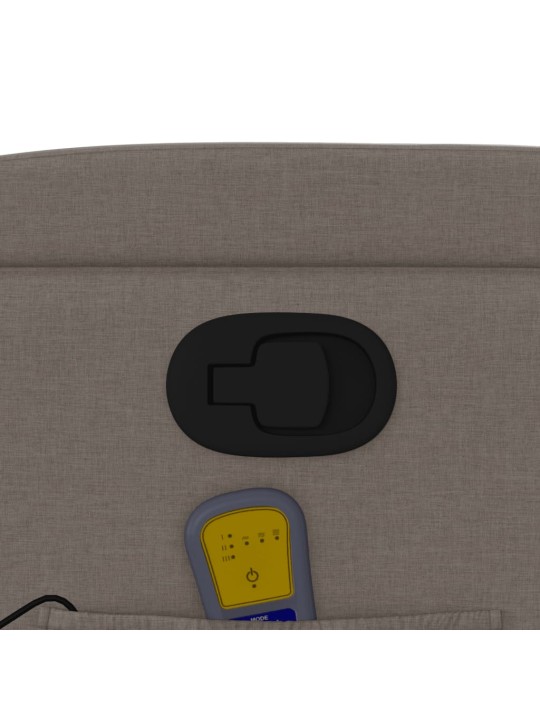 Masážní polohovací křeslo taupe textil