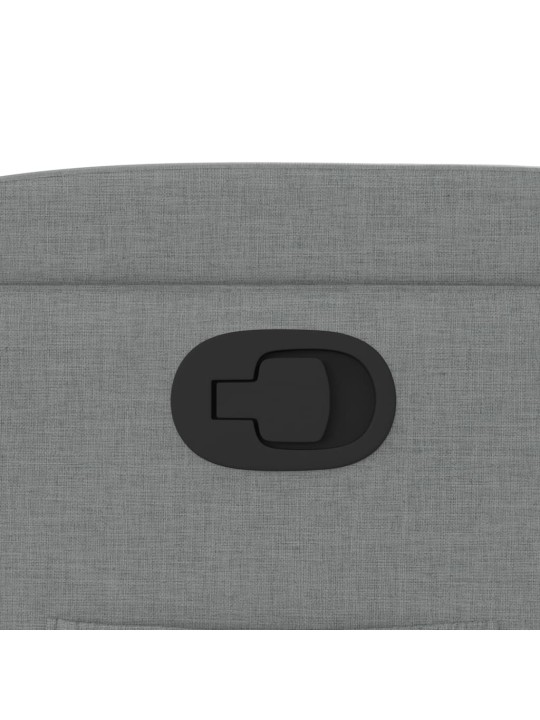 Polohovací křeslo světle šedé textil