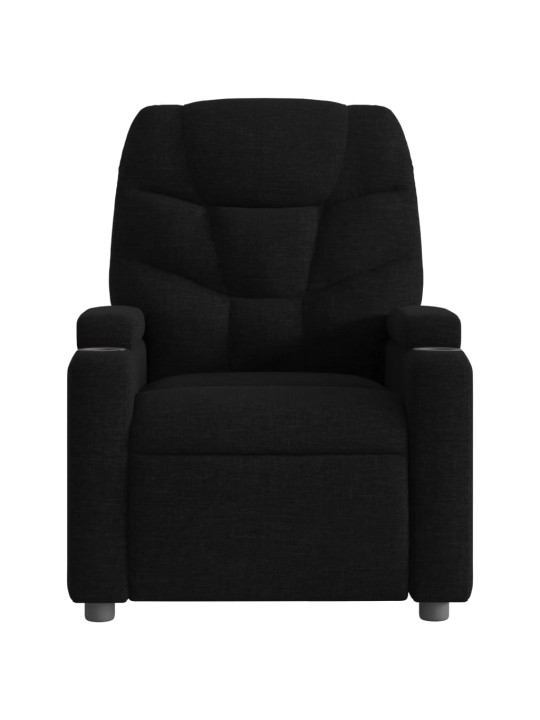Polohovací křeslo černé textil