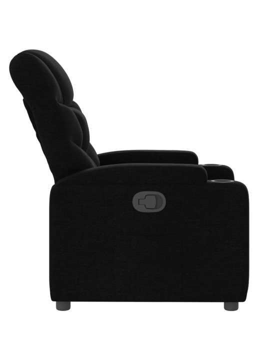 Polohovací křeslo černé textil