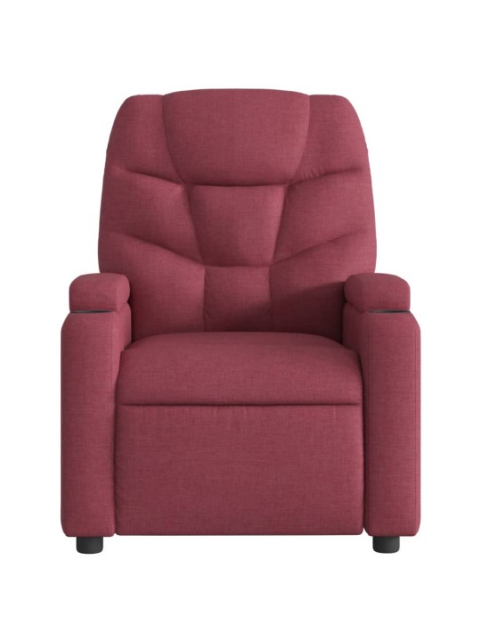 Polohovací křeslo vínové textil