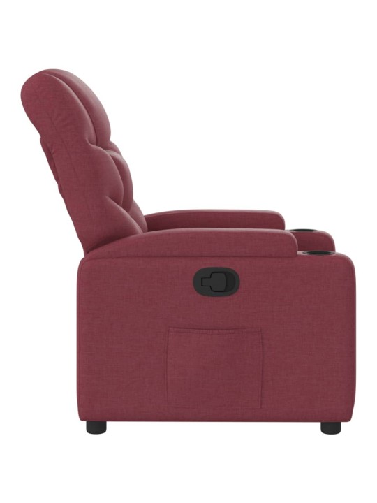Polohovací křeslo vínové textil