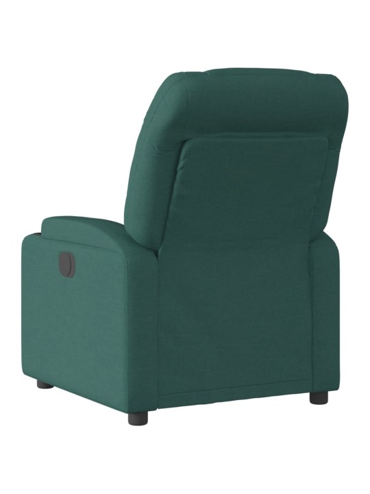 Polohovací křeslo tmavě zelené textil