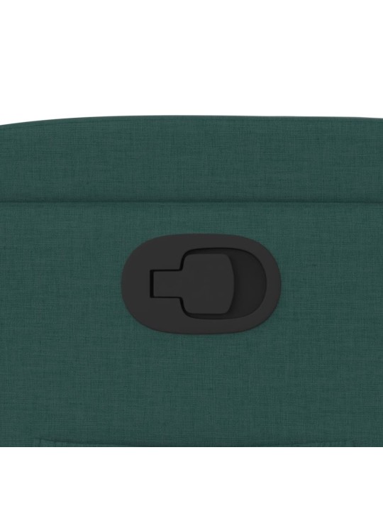 Polohovací křeslo tmavě zelené textil