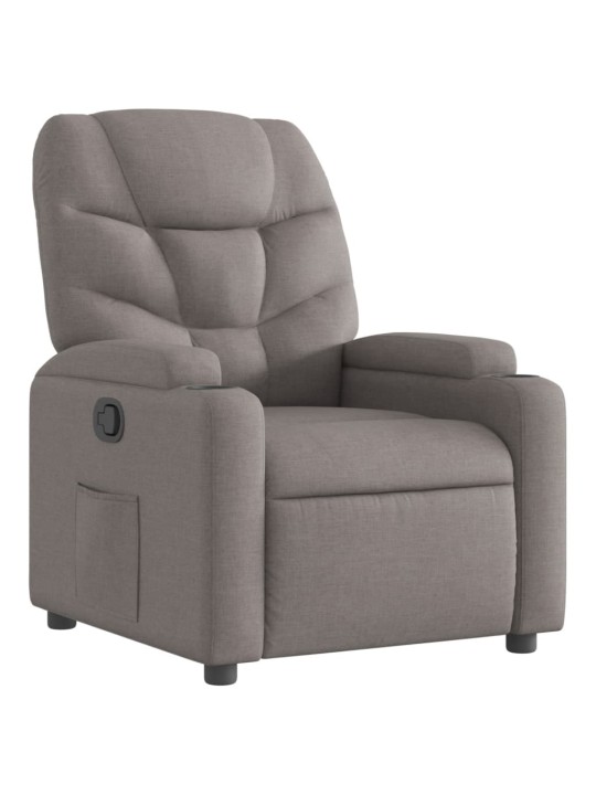 Polohovací křeslo taupe textil