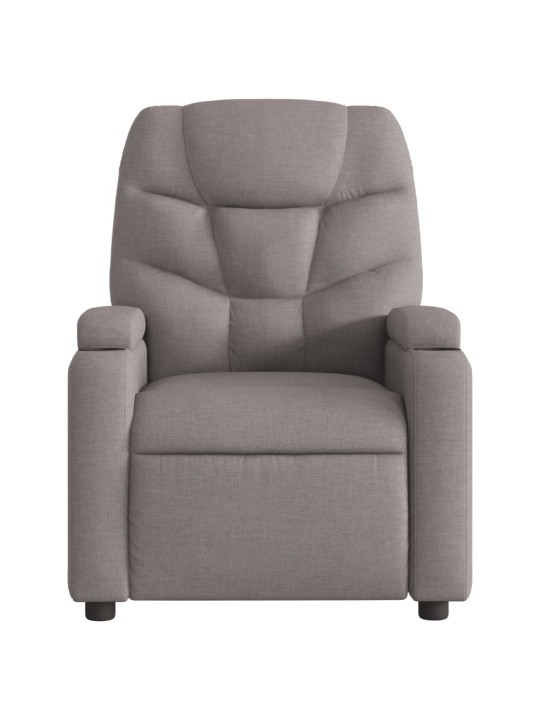 Polohovací křeslo taupe textil