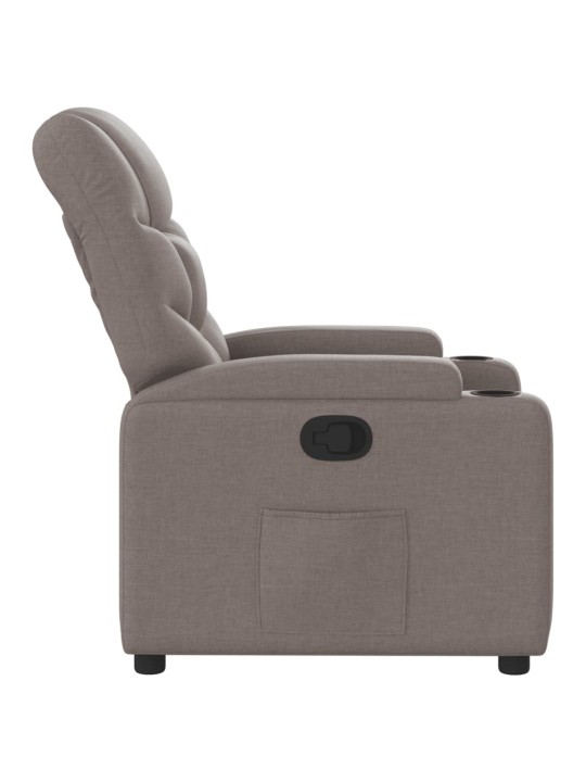 Polohovací křeslo taupe textil