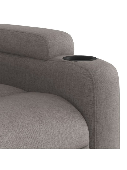 Polohovací křeslo taupe textil