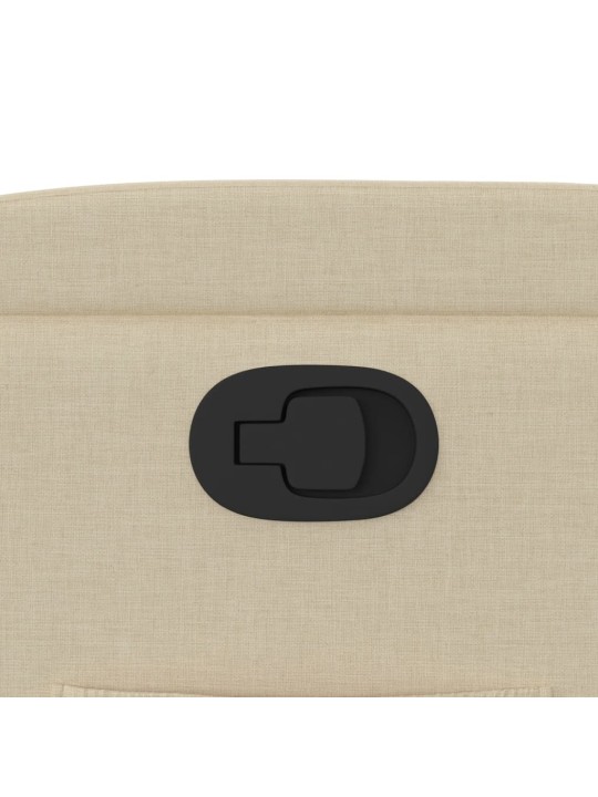 Polohovací křeslo krémové textil