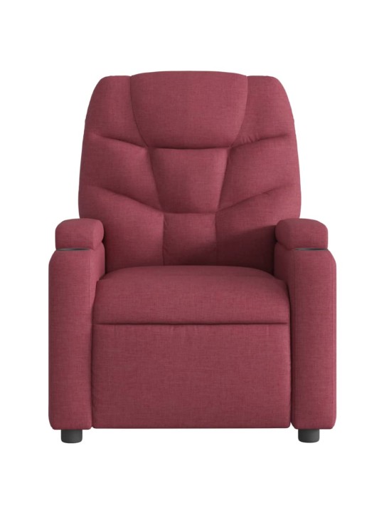 Masážní polohovací křeslo vínové textil