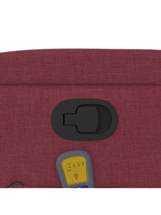 Masážní polohovací křeslo vínové textil