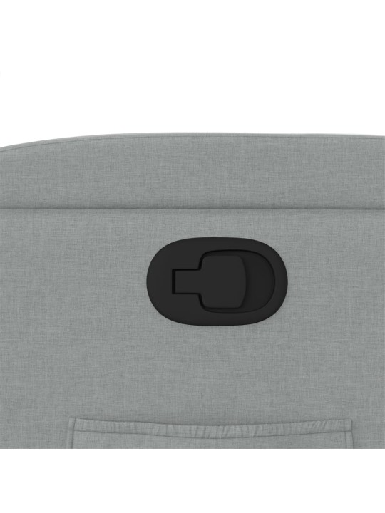 Polohovací křeslo světle šedé textil