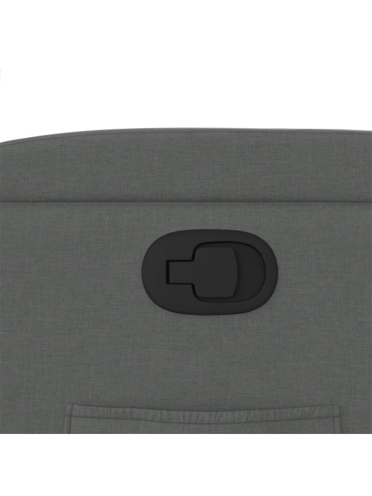 Polohovací křeslo tmavě šedé textil