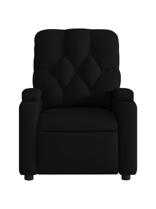 Polohovací křeslo černé textil