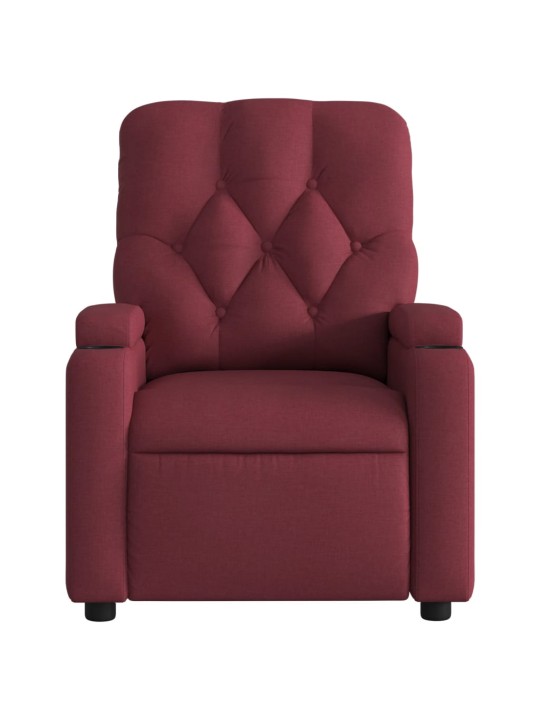 Polohovací křeslo vínové textil