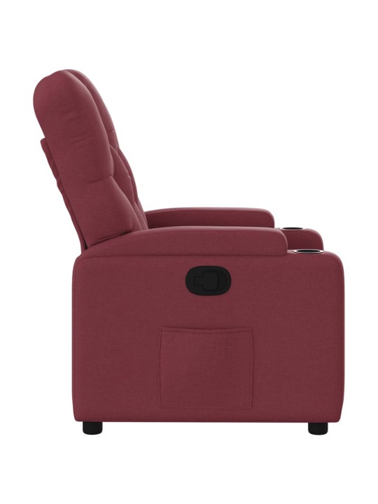 Polohovací křeslo vínové textil