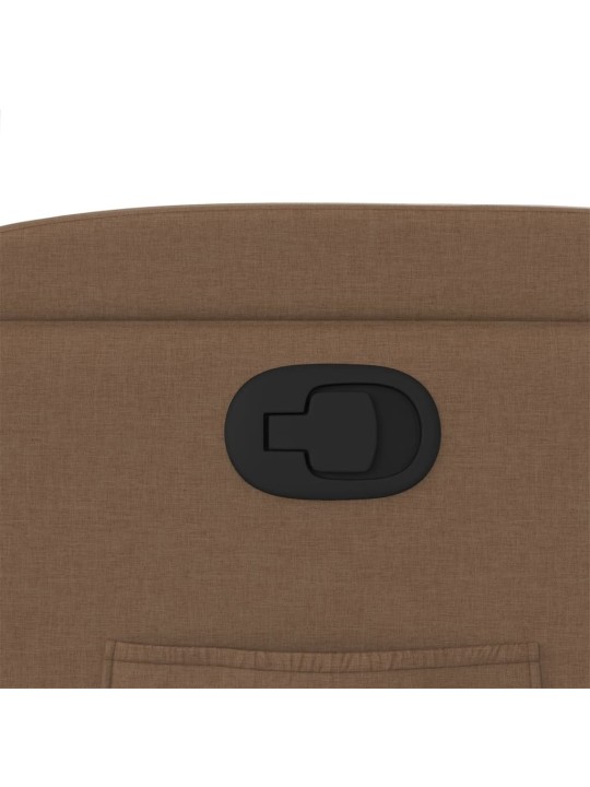 Polohovací křeslo hnědé textil