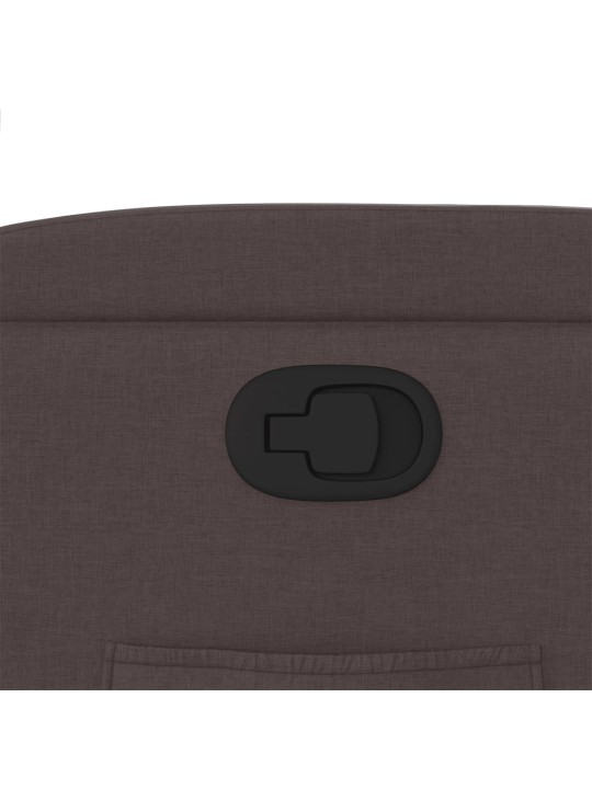 Polohovací křeslo tmavě hnědé textil