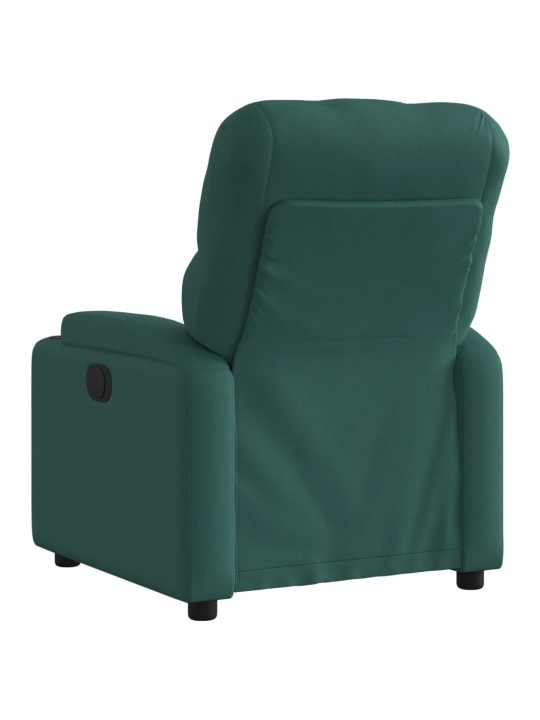 Polohovací křeslo tmavě zelené textil