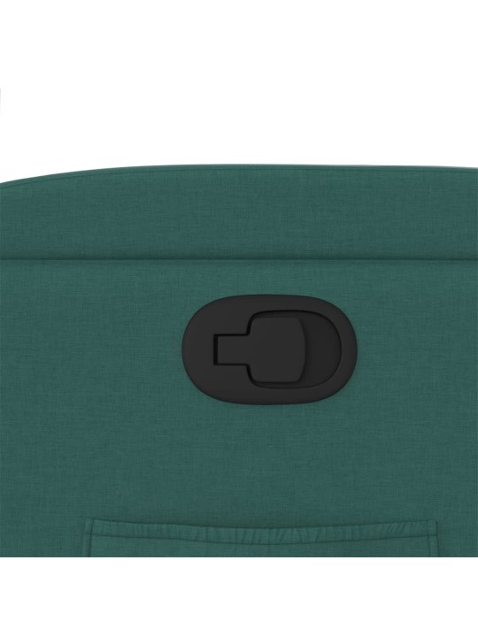 Polohovací křeslo tmavě zelené textil
