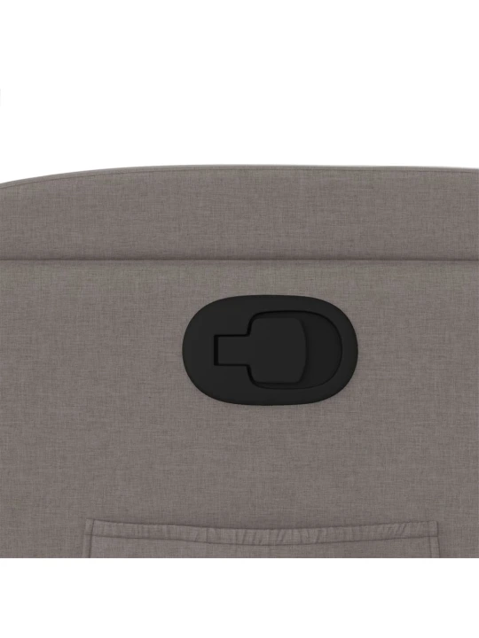Polohovací křeslo taupe textil