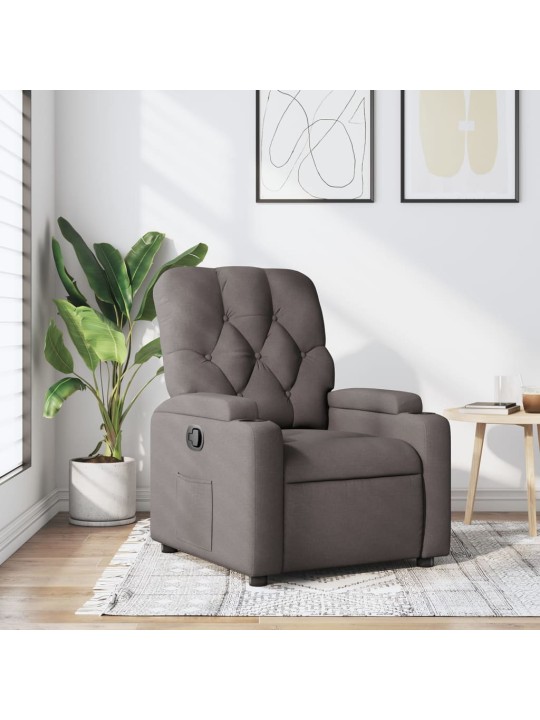 Polohovací křeslo taupe textil