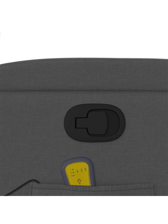 Masážní polohovací křeslo tmavě šedé textil