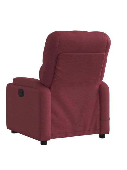 Masážní polohovací křeslo vínové textil