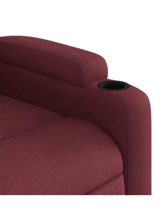 Masážní polohovací křeslo vínové textil