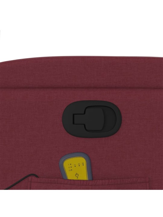 Masážní polohovací křeslo vínové textil