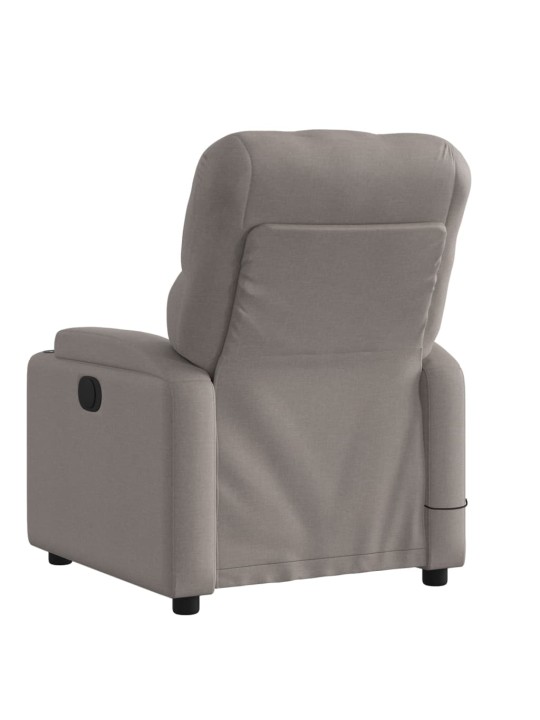 Masážní polohovací křeslo taupe textil