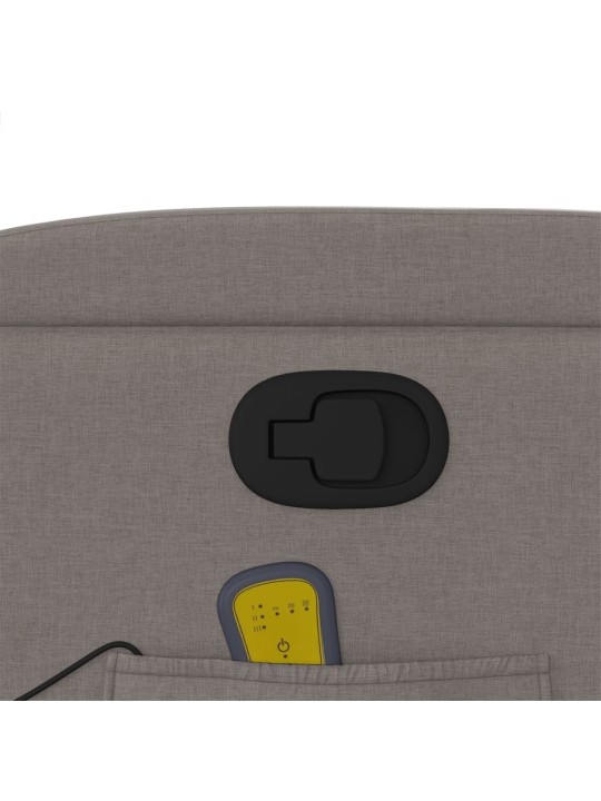 Masážní polohovací křeslo taupe textil