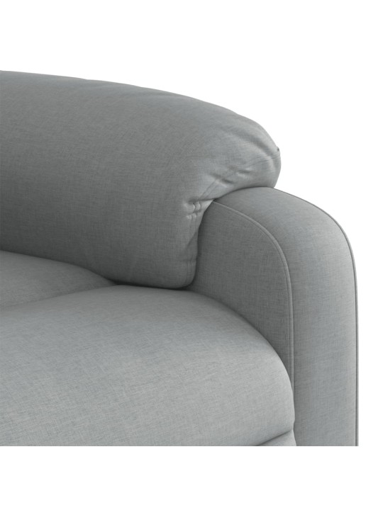 Polohovací křeslo světle šedé textil