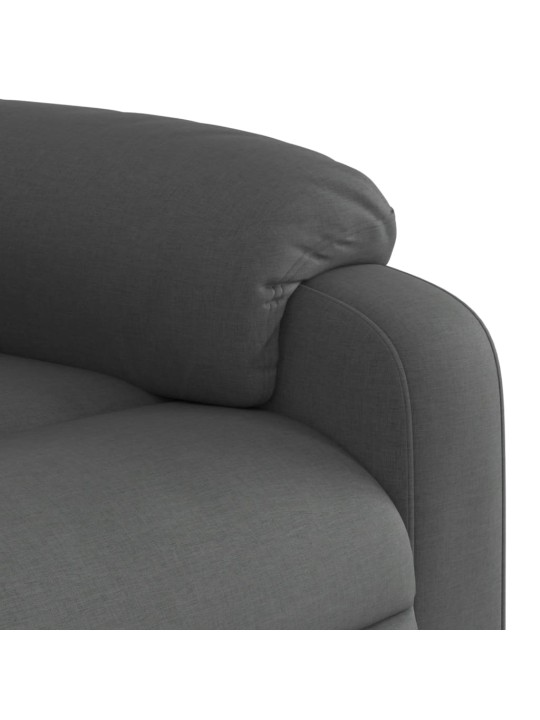 Polohovací křeslo tmavě šedé textil