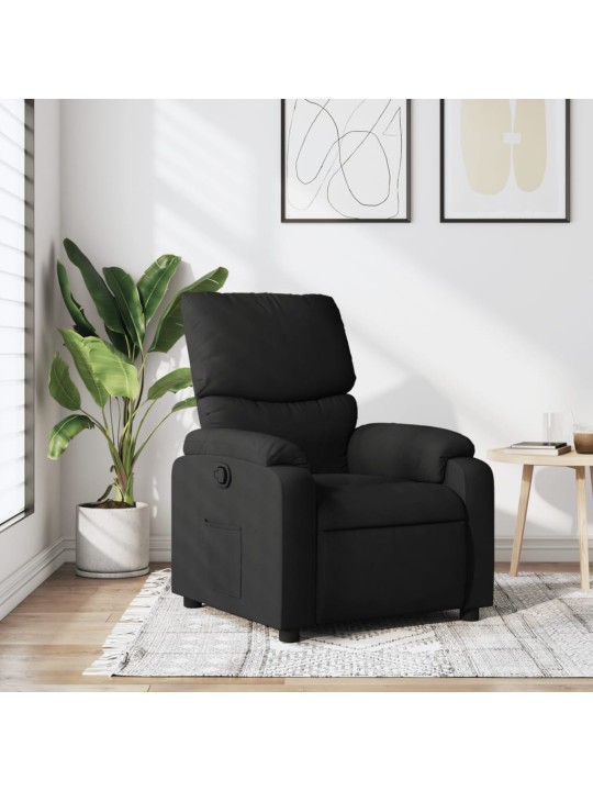 Polohovací křeslo černé textil