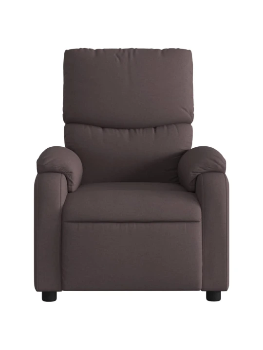 Polohovací křeslo tmavě hnědé textil