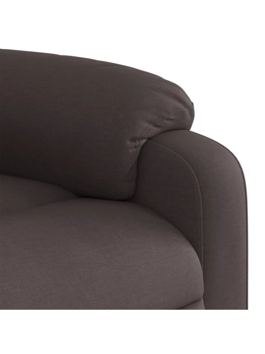 Polohovací křeslo tmavě hnědé textil