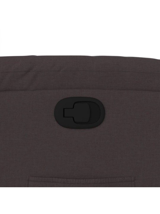 Polohovací křeslo tmavě hnědé textil