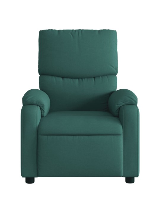 Polohovací křeslo tmavě zelené textil